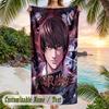 Death Note Beach Towel, Personalized Custom Name Text, Quick Dry Large Absorbent Towel For Beach Pool