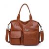 Weiche Lederhandtasche Damen Vintage PU Schultertasche Mehrfachtasche Umhängetasche Shopping Damen Crossbody-Taschen Mama Tragetaschen