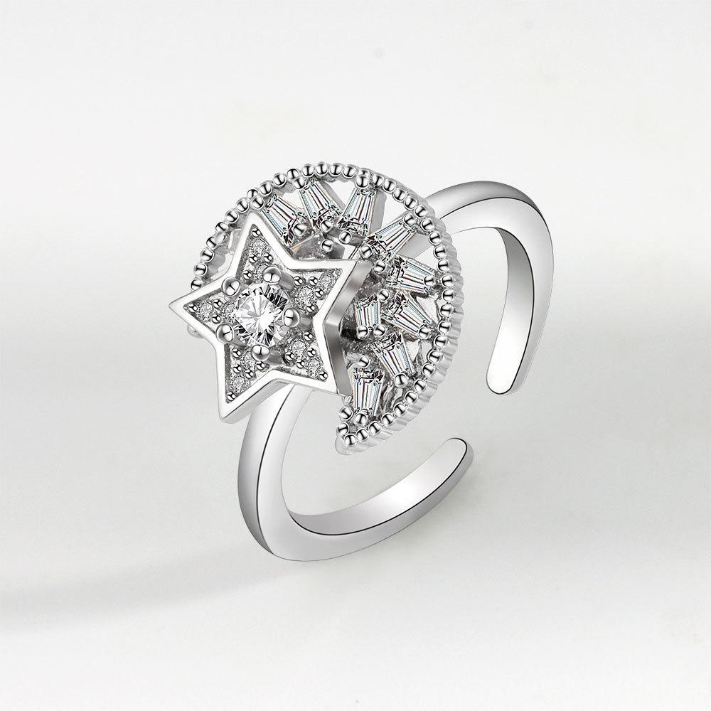 Tancise Classic 925 Sterling Silver Zirkonový prsten Dámské šperky Svatební slib Dárek na párty