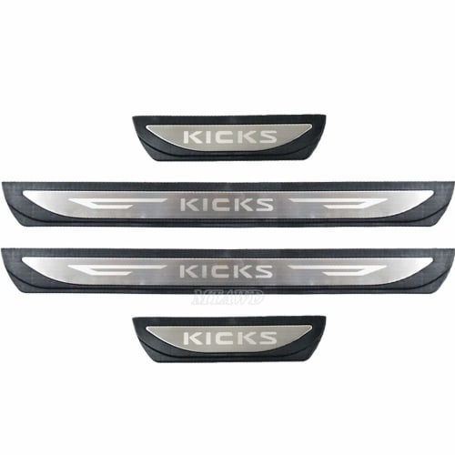 MTAWD Stainless Car Door Sill Scuff Plate Protector for Nissan Kicks 2017-2021 (Silver)