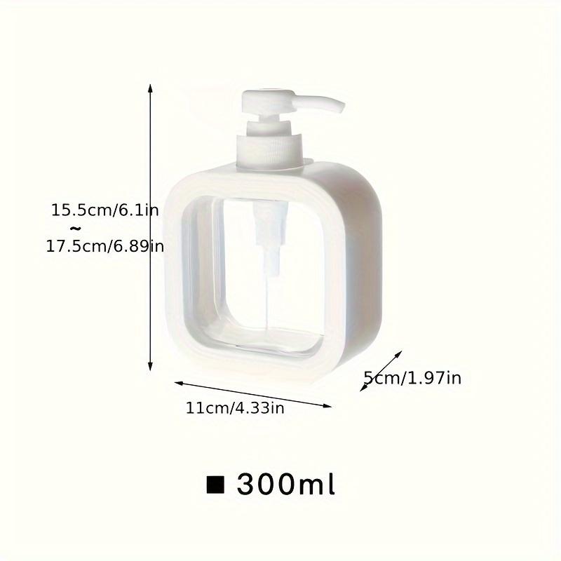 

Бутылки с ручным насосом-дозатором 300 мл, прозрачные пластиковые бутылки для шампуня, геля для душа и дезинфицирующего средства 300ml белый