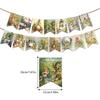 Retro Bunny Easter Banner Chick Printed Hanging Flag Rabbit Spring Bunting Easter Festival Bunting Party