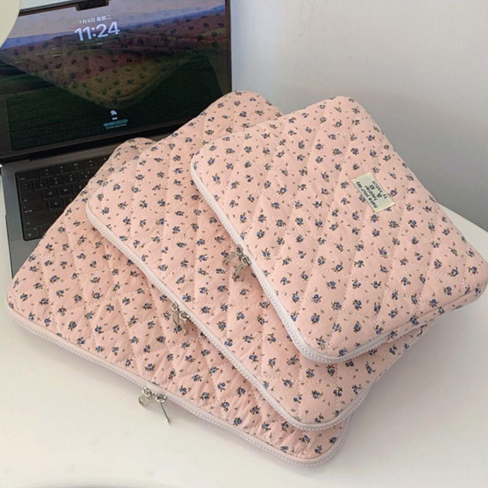 Puffy Tablet Sleeve Bag Embroidered Computer Storage Bag Portable Laptop Notebook Case  Work