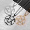 Stainless Steel Retro Religious Witchcraft Pentagram Pendant Necklace Men Women Fashion Lucky Jewelry