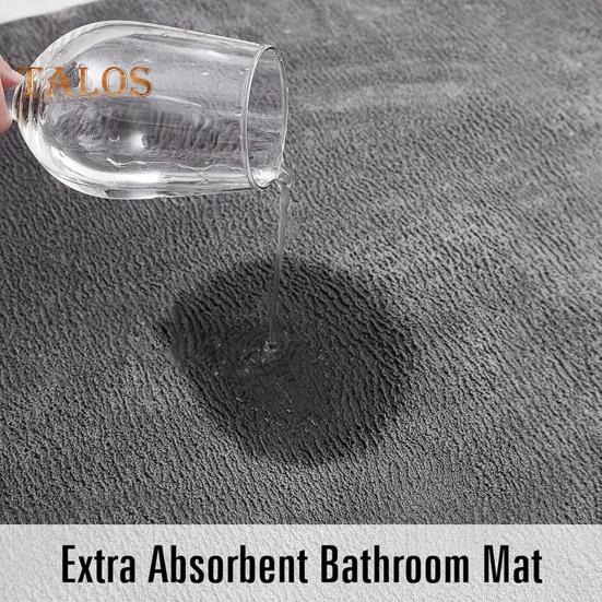 Ultra Soft Non-slip Memory Foam Bath Mat Quick Dry Water Absorbent Bath Rug Shower Tub Machine Washable Bathroom Rug