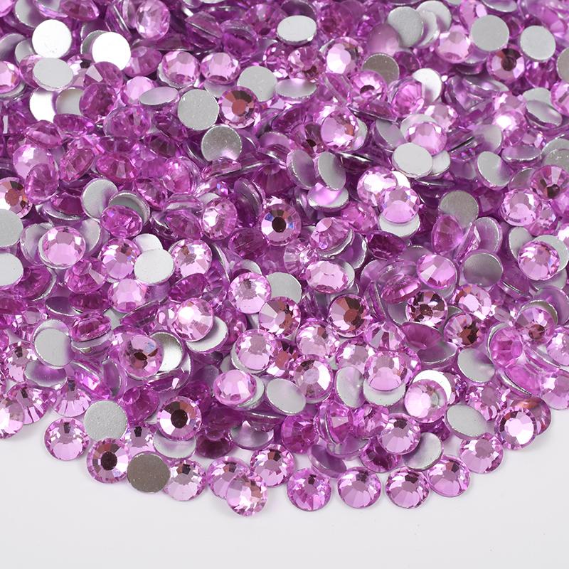 New Misty Rose Colors Glass Rhinestones SS6-SS30 Non Hotfix Crystals Flatback Crystal Rhinestones for Nail Art DIY