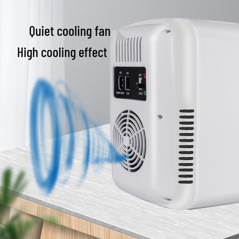 Portable 8L Mini Car and Home Refrigerator, Dual 12V, Cold/Warm, for Travel
