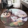1pc Anime Cartoon Design Round Carpet  Office Chair Mat, NonSlip Rug for Home Decor, Living Room