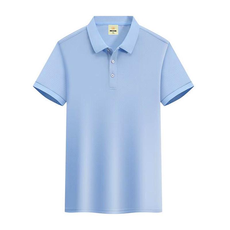 2024 Men's Summer Ice Silk Polo Shirt, Short Sleeve, Solid Color, Cool & Casual Style
