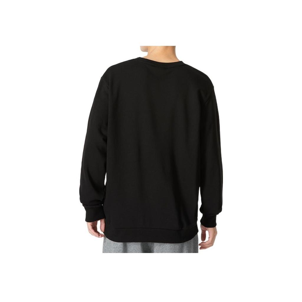 Puma Solid Color Logo Crew Neck Sweatshirt Men Tops Black 656933-03