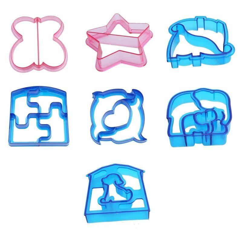 7pcs Set Kids Sandwich Cutter Bread Mold Random Color Sandwich Cutter Cute Shape - Perfect for Bento Lunch Boxes Accessories