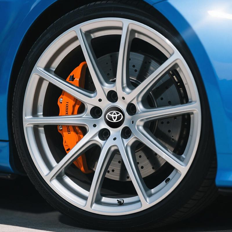 4pcs 56mm Car Wheel Hub Cover Badge Sticker For Toyota TRD Camry Prius Corolla Land Cruiser Sequoia Prado Tundra Venza Crown RS