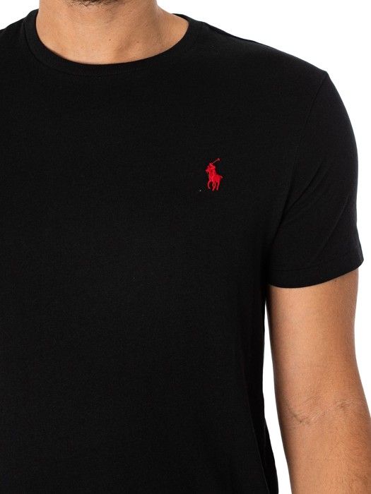 T-shirt - RALPH LAUREN - Slim-fit - Noir - 100% coton - Manches courtes