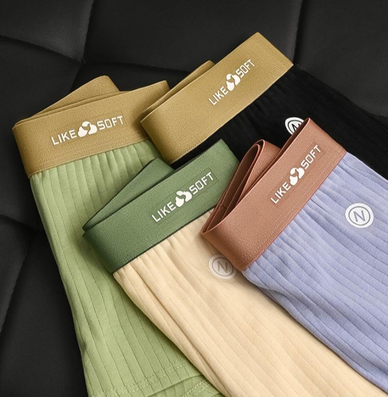 Calzoncillos tipo bóxer para hombre con cintura elástica y bragas transpirables