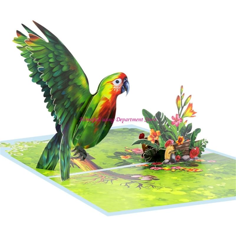 Mother’s Day Greeting Card Handmade 3D Flower Bird Greeting Card with Envelope