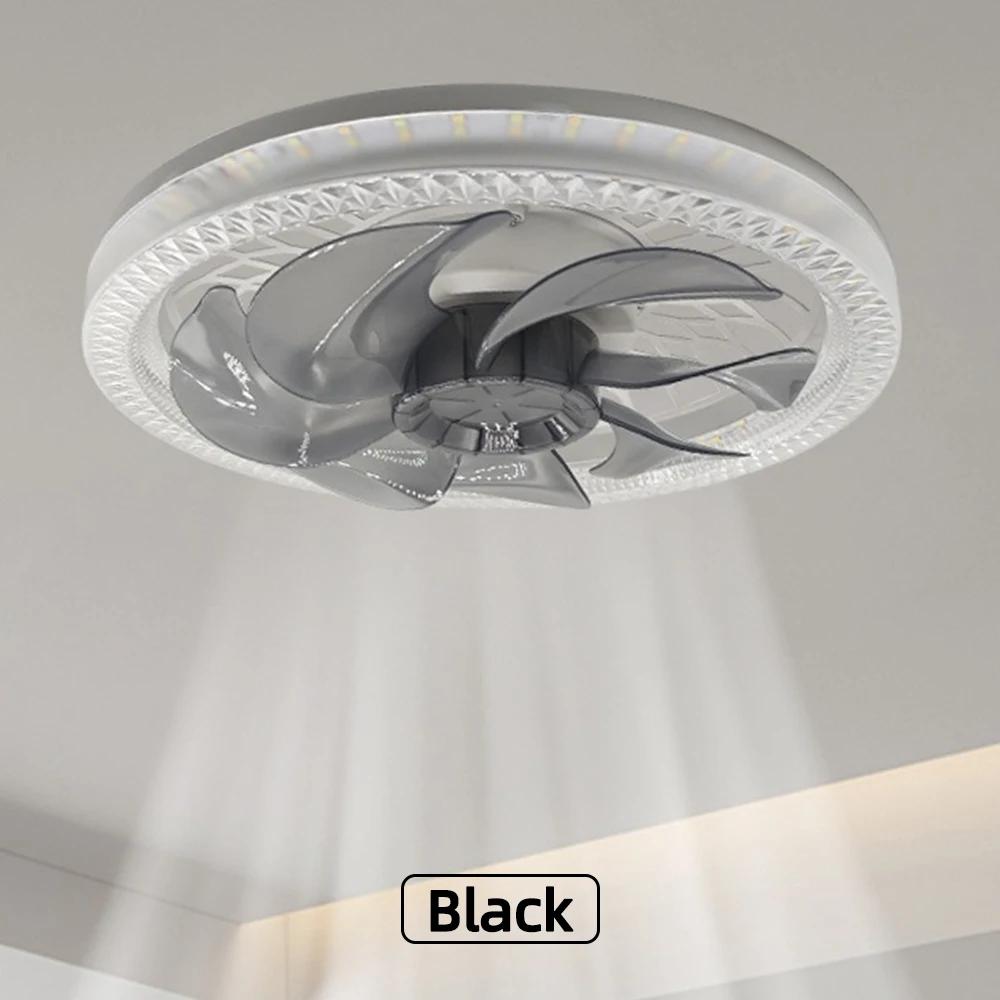 Modern Ceiling Fan Light LED Intelligent  Remote Control Dimmable Quiet Bedroom Restaurant Living Room E27 Base Ceiling Fan