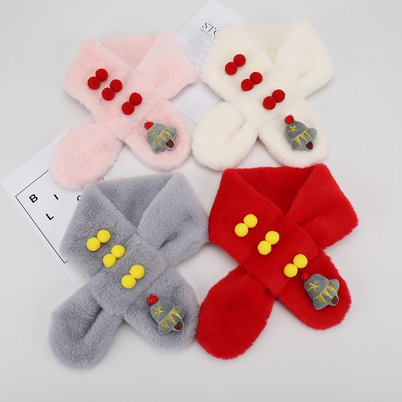 Kids' Cute Cartoon Scarf - Warm Winter Christmas Neck Warmer for Boys and Girls