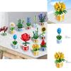 Flower Blocks Model Toy Kids Gift – Creative Simulate Flowers Decoration