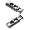Apparel Shoelace Sportswear Double Hole Stoppers DIY Metal Clamp Lock Toggle Stopper Cord