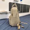 Women's Large Capacity Backpack Corduroy Student Schoolbag