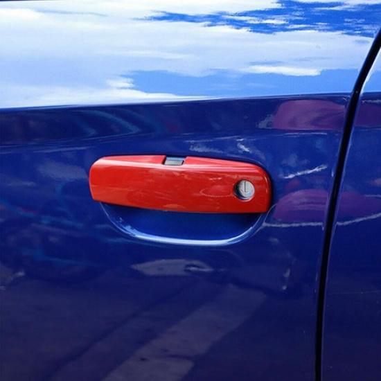 Car Door Handle Trim Bezel Cover For Dodge Charger 2010- Accessories ABS Red