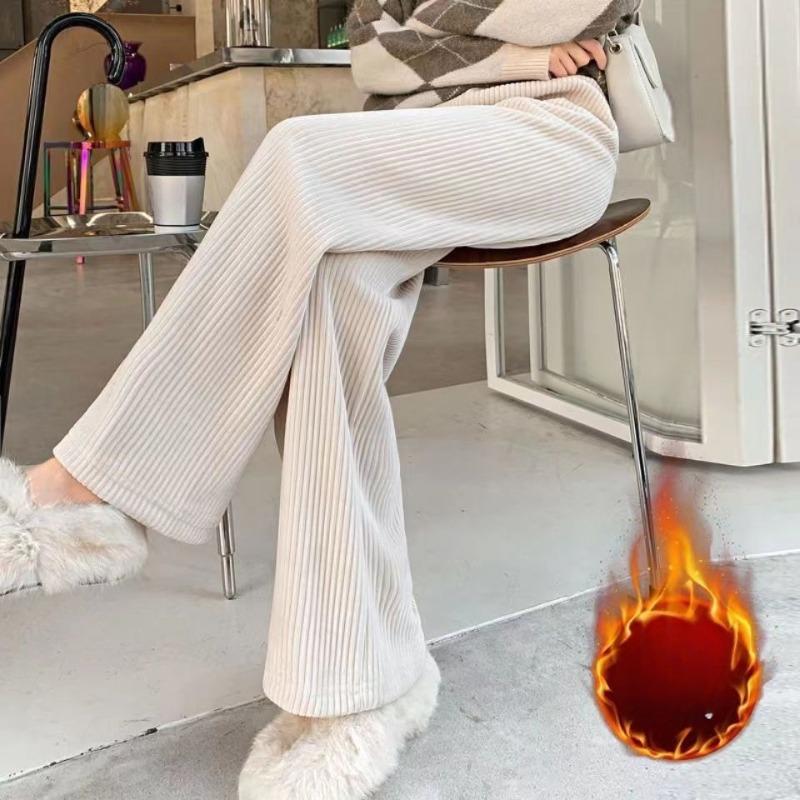 

Широкі штани з овечої вовни Жіночі осінні та зимові м’які штани з потовщеної драпіруванням Тонкі вільні вельветові штани S абрикосовий