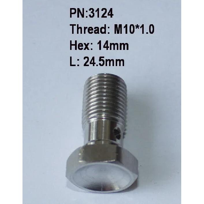 Stainless Steel Single Double Banjo Bolt M10x1 M10x1.25 For Brake Clutch Master Cylinder Caliper Pump Single M10x1
