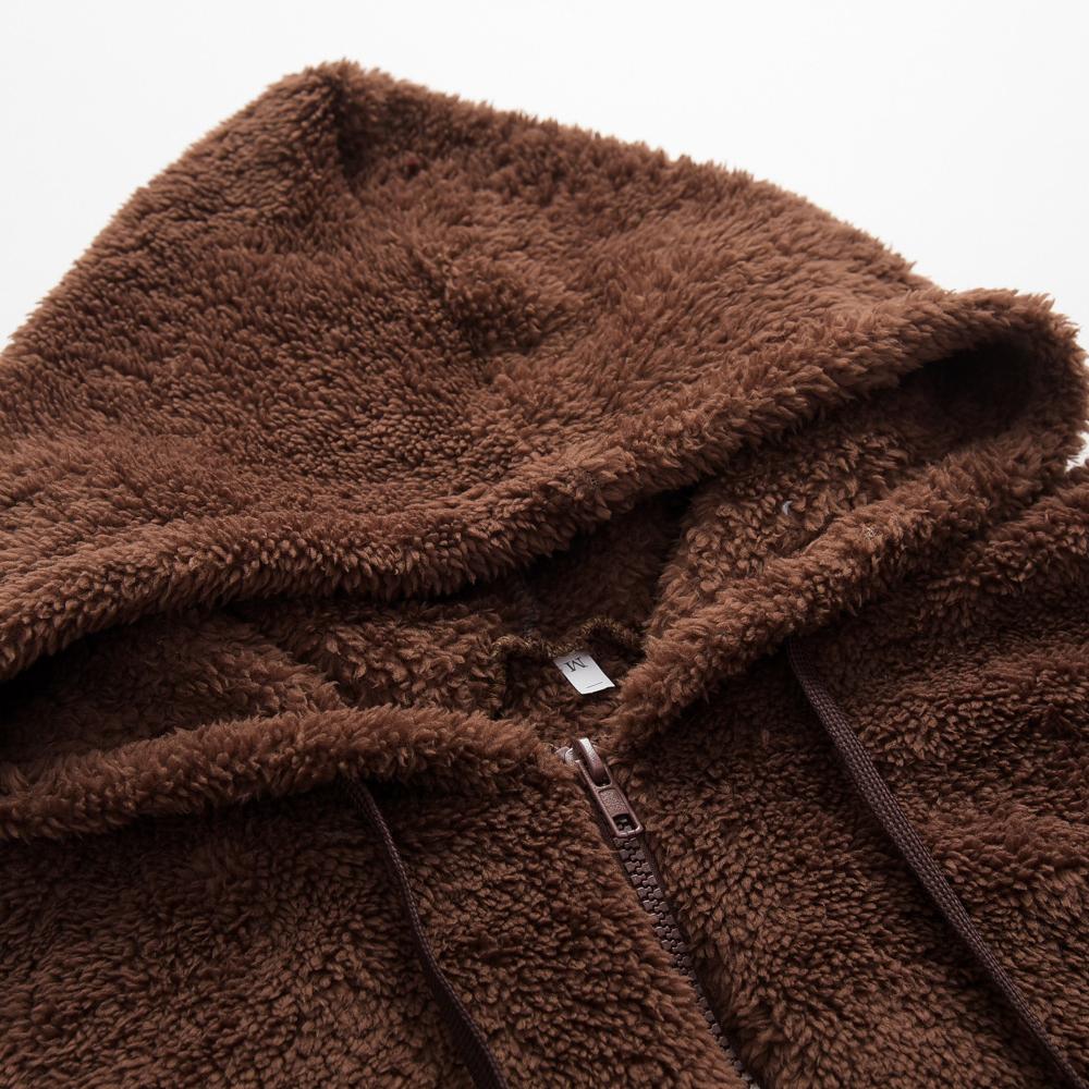 Womens Oversized Sherpa Pullover Hoodie with Pockets Fuzzy Fleece Sweatshirt Buffalo Plaid Fluffy Coat