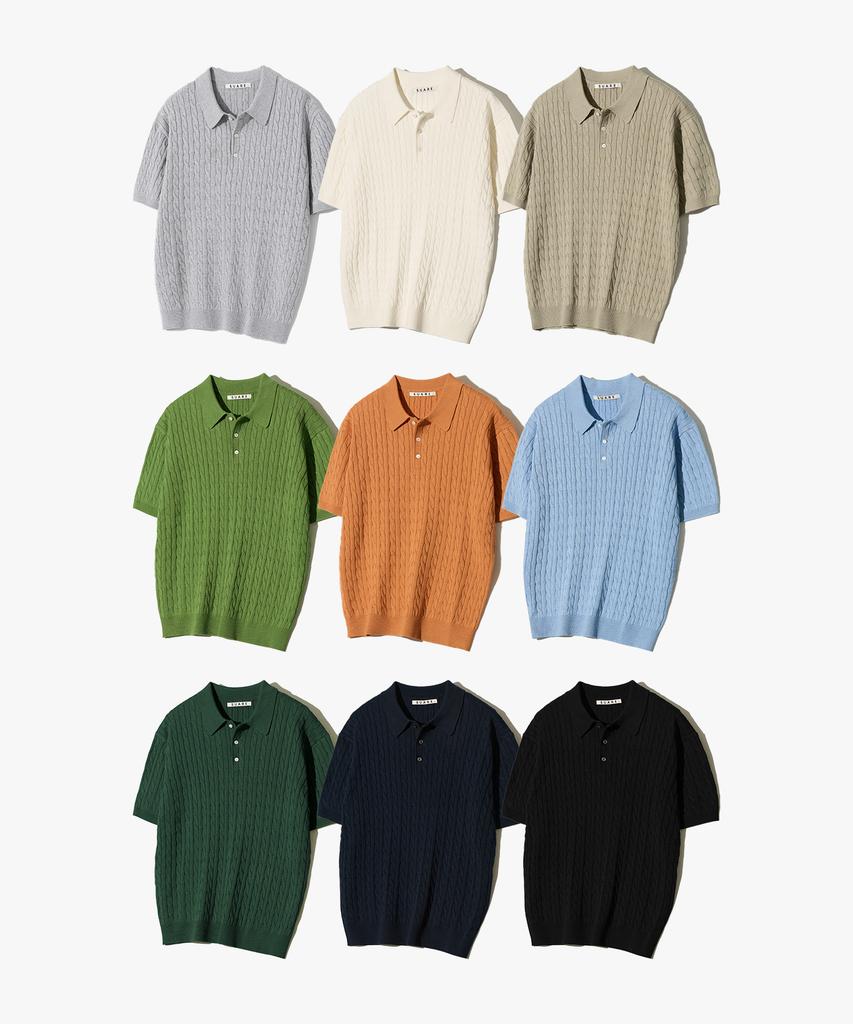 SUARE Washable Cable Short Sleeve Knit - 16 Colors