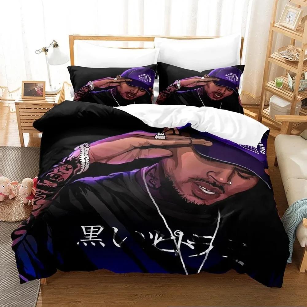 3D Print B-Chris Brown Bedding Set Single Twin Full Queen King Size Bed Set Adult Kid Bedroom Duvet cover Sets