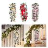 Lighted Christmas Wreath Teardrop Swag Artificial Garland Indoor Outdoor Holiday Decor for Home