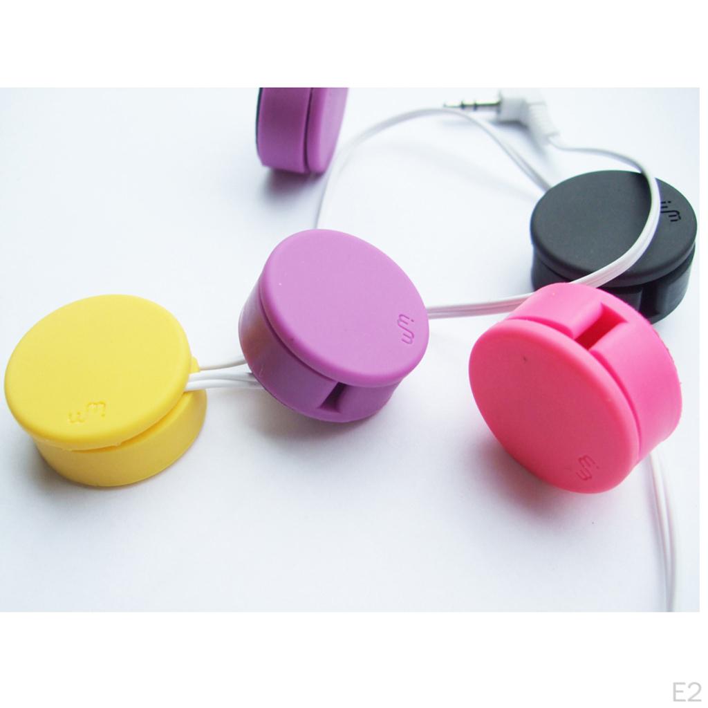 2pcs for Headphones and Earbuds. No Tangled Headphones, Retractable Cord Organizer