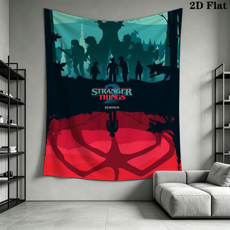 Stranger Things J Wall Hanging Printed Fabric Blanket Decorative Tapestries for Bedroom Living Room Home Decor