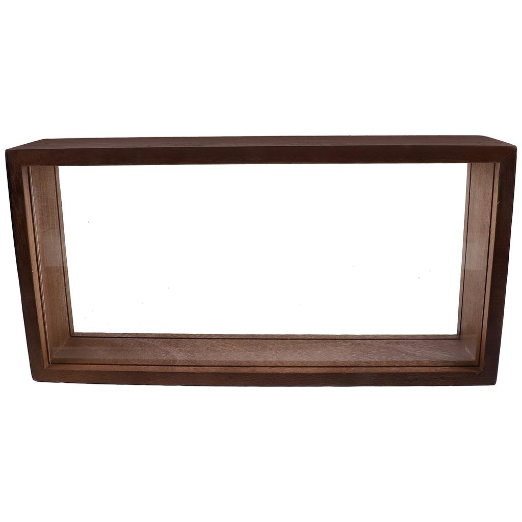 Cornice Scatola Ombra Rettangolare Acrilico Legno Contenitore Desktop Cartolina Fiori Pressati Foglia Secca Vetrina Espositore Campioni Foto
