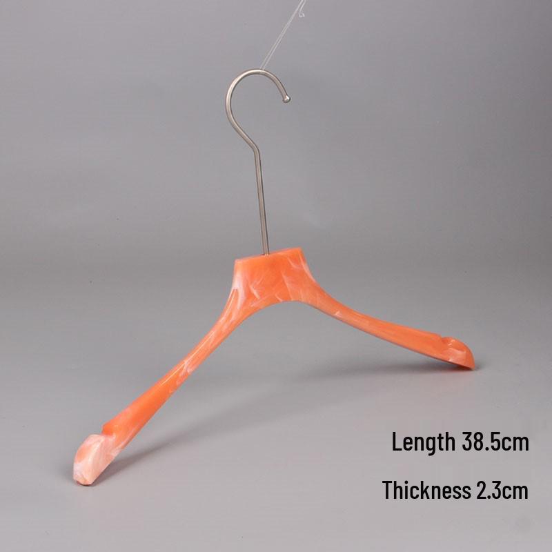 Stylish Non-Slip Imitation Jade Hangers: Wood Grain Finish for Men's & Women's High-End Clothing