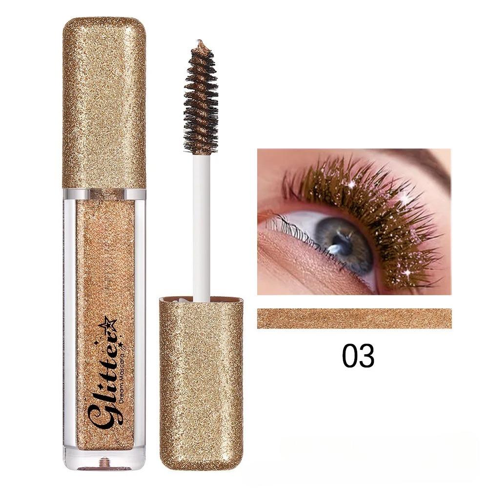 Sliver Gold Diamond Glitter Mascaras Quick Dry Long Lasting Waterproof Curling Thick Shiny Eyelash Sexy Mascara Makeup Cosmetics