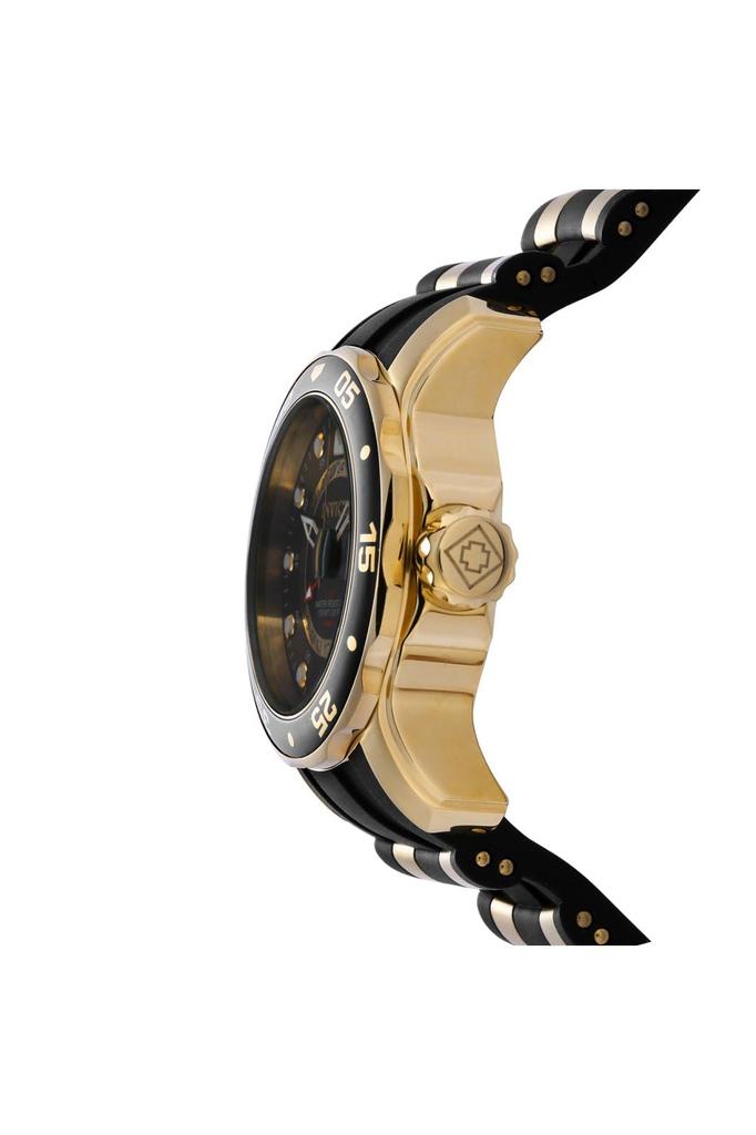 Pro Diver Quartz 48mm Koperta Złota Czarna Stal nierdzewna Poliuretan Pasek Czarna tarcza 6991 [Invicta] Męski [Produkt]