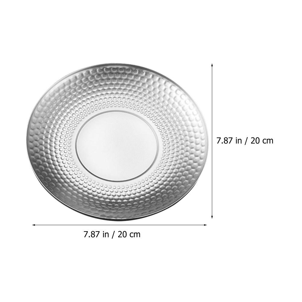 

Premium Stainless Steel Food Plate Reusable Household Fruit Serving Tray for Restaurants Bars Weddings Family Gatherings Kitchen серебряный