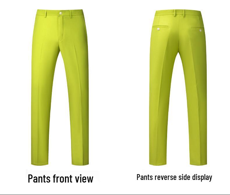 Herren 2024 Einfarbig Zweiknopf Dreiteiler Hochzeits Smoking Business Casual Set