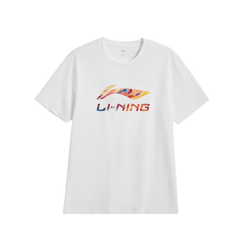 

Li-Ning Футболка с коротким рукавом, унисекс, с круглым вырезом, свободная, удобная, повседневная, простая, атмосферная, белая AHSVA75-2