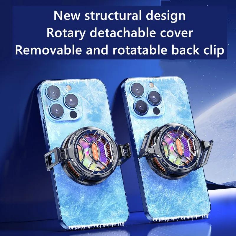 Nový FS03 Magnetický chladič telefonů Otočná zadní spona Napájecí ventilátor pro chlazení telefonu pro Tablet iPhone Samsung Huawei Xiaomi Univerzální