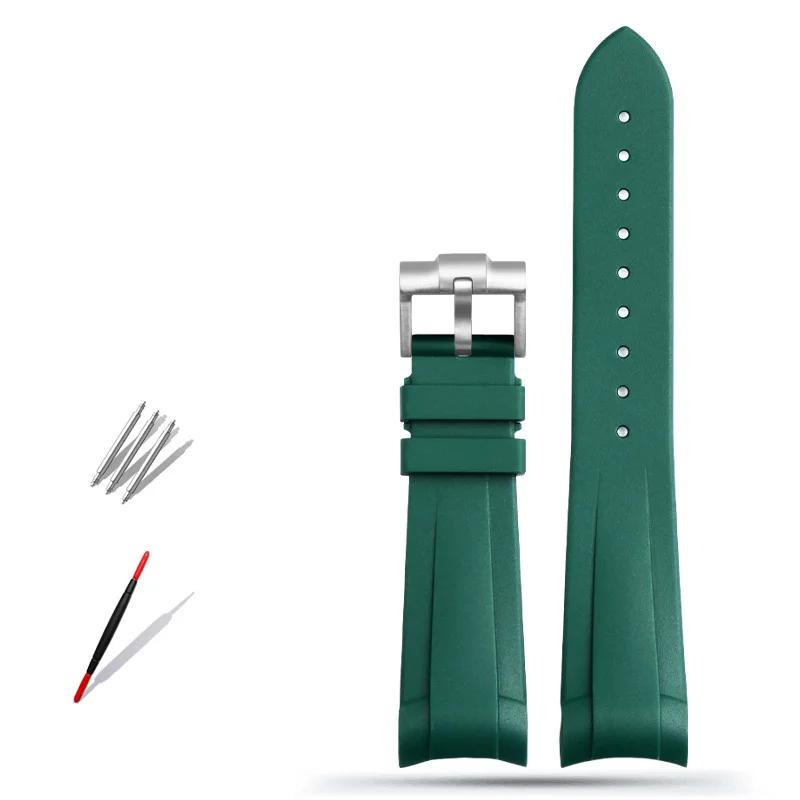 Arc Interface Natural Rubber Silione Watchband 22mm for Tudor Black Bay 1958 GMT 41mm Pelagos Blue Green Black Sport MEN Strap