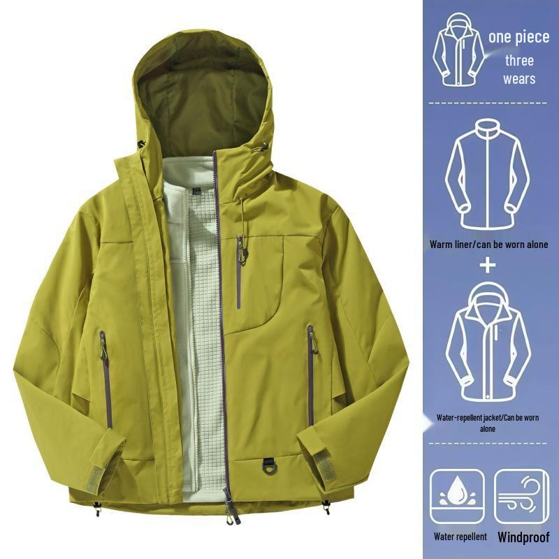 Outdoor Assault Jacket: Warm Waterproof/Windproof 3-in-1 Unisex Mountaineering Coat for Autumn/Winter