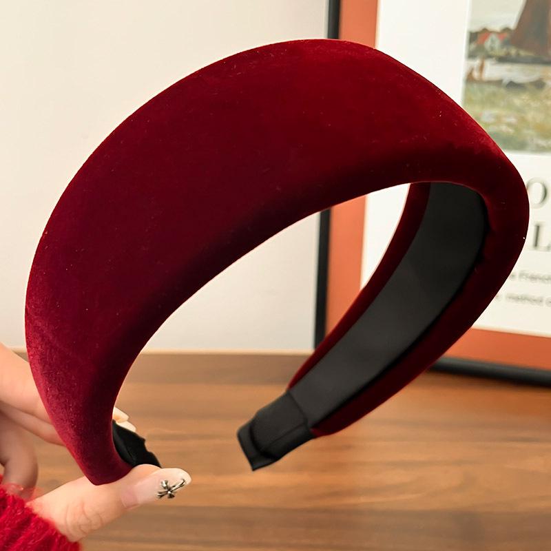 

Анкала 2025 Червоний обруч для волосся: Стильна жіноча модна пов язка на голову для вмивання обличчя та укладання волосся.