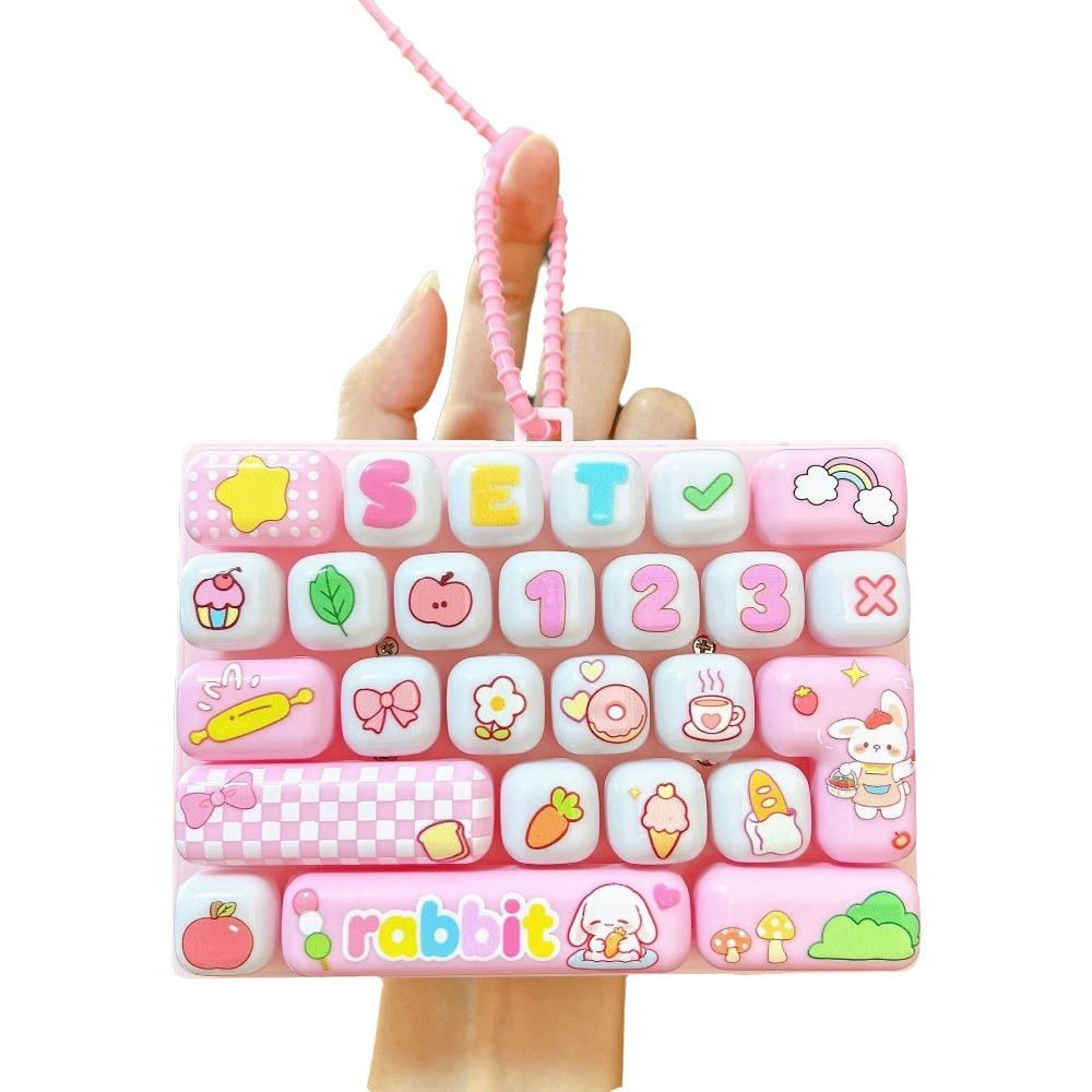 Small Gift 26 Key Keyboard Keychain 26 Key Button Fidget Toy Mini Keyboard Pendant Children's Bag