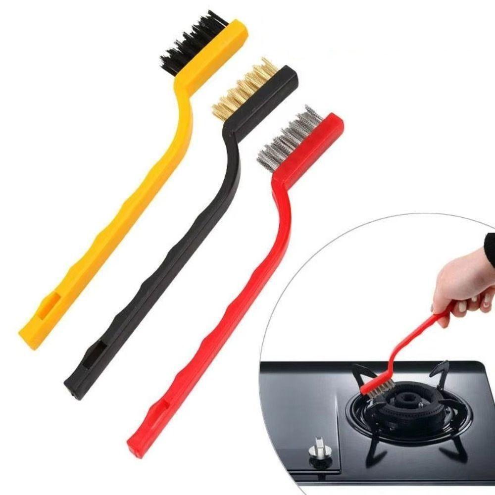 11Pcs Strong Decontamination Stove Rust Remover Hard Bristle Kitchen Cleaning Brush Kit  Household