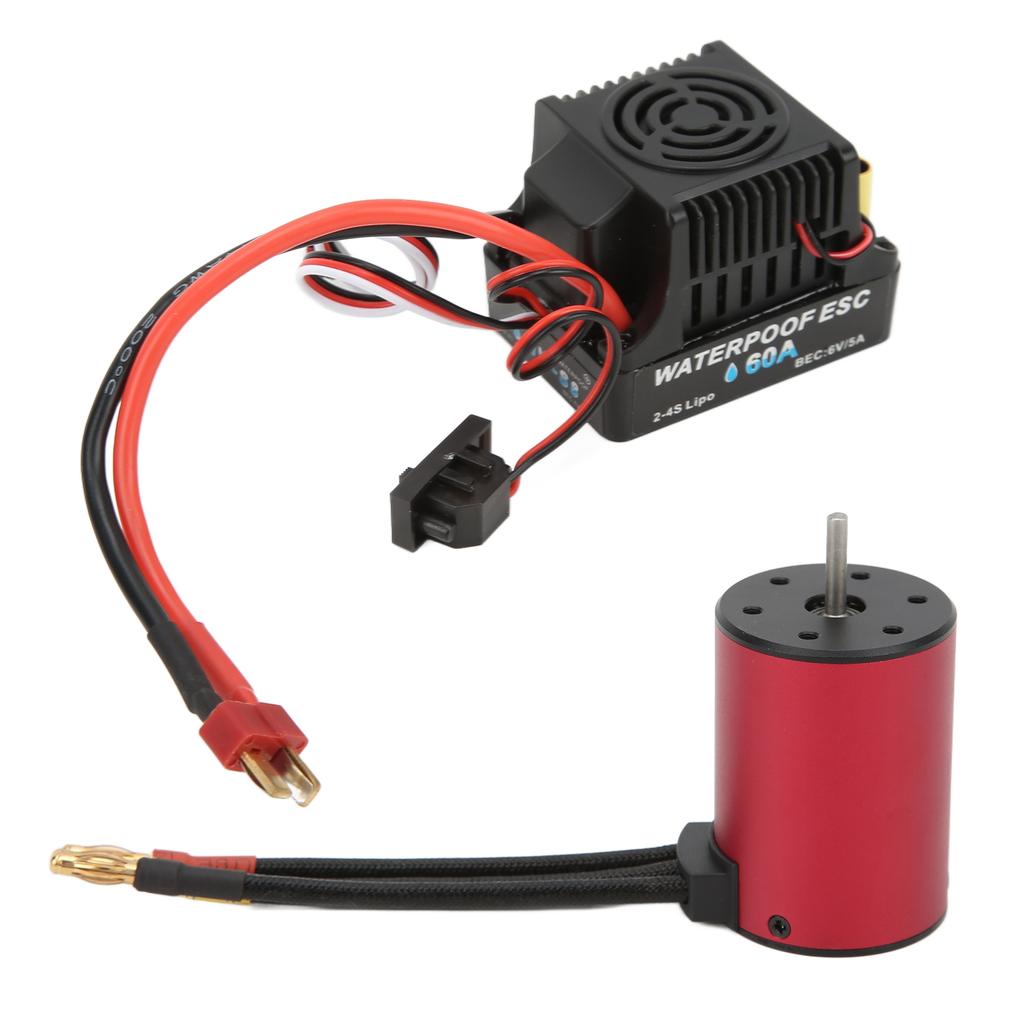 S3650 4300KV Brushless Motor 60A Brushless ESC Combo Set for 1 10 RC Car Upgrade Parts