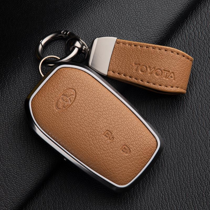Skórzany Etui na Kluczyki do Toyota Camry, Highlander, Prado, Land Cruiser, Venza, RAV4 - 9. Gen