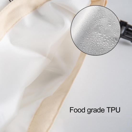 Cotton Bread Bag with TPU Lining And Buckle Design Storage Bag Keeps Bread Fresh Longer Reusable Keeper Bag for Store