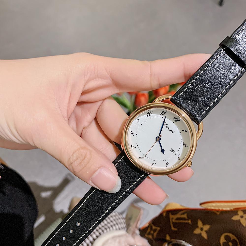 Calendar Digital Simplu Carcasă Ceas de Dama cu Disc la Modă Navetă Zilnic Ceas Quartz